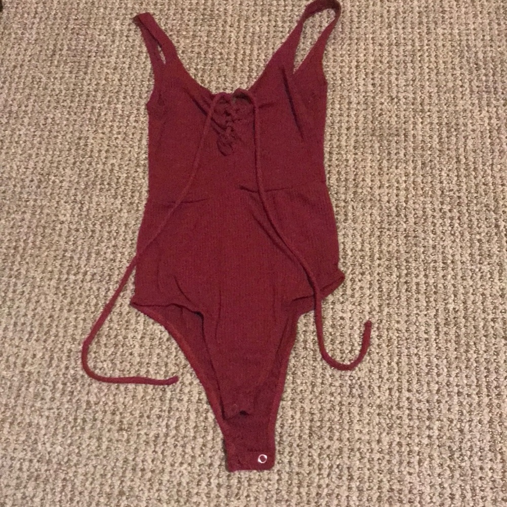 Maroon bodysuit